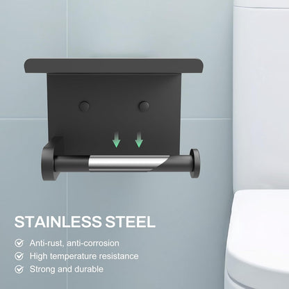 Holder mounted on a bathroom wall next to the toilet