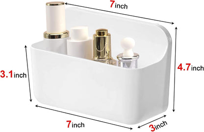 2-Pack Cabinet Door Organizer, Self Adhesive Bathroom Shelves, White